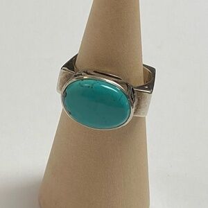 Silpada Sterling Silver with Turquoise Stone Ring Size 9